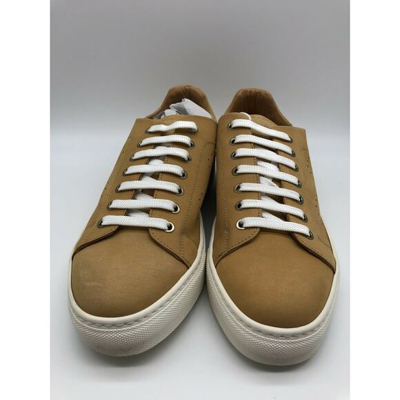 BUGATCHI Solid Nubuck Leather Sneaker In Maple Size 10 Made in Italy MSRP 275$ - Picture 11 of 12